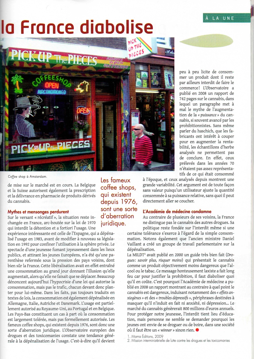 L’Europe dépénalise la France diabolise Nexus 06/2010