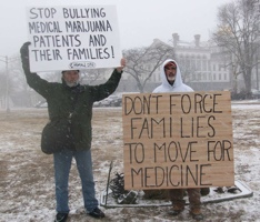 Grandfather becomes a protester for medical marijuana